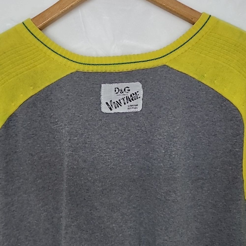 Dolce & Gabbana Vintage Green League Rugby Tournament V Neck Shirt Size Large - Picture 7 of 11
